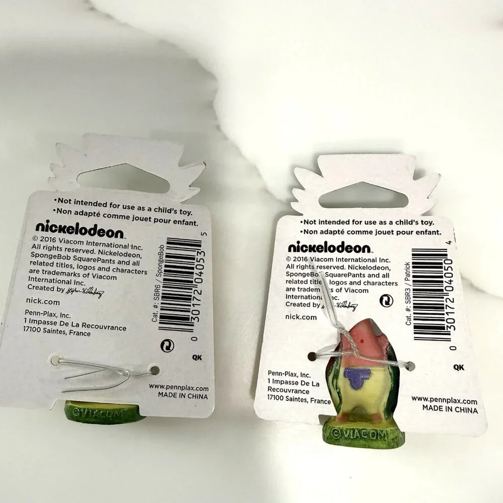 SpongeBob‎ Squarepants Patrick Star Set of 2 Mini Aquarium Desk Ornaments NEW
